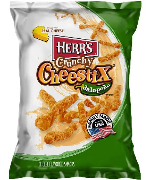 Herr's Crunchy Cheestix Jalapeno, 227g