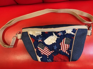 CrossBody Bag "Stars & Stripes" Handmade in Hessen, stark limitiert