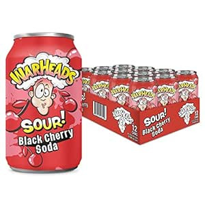 Warheads Sour Black Cherry Soda 12x 330 ml