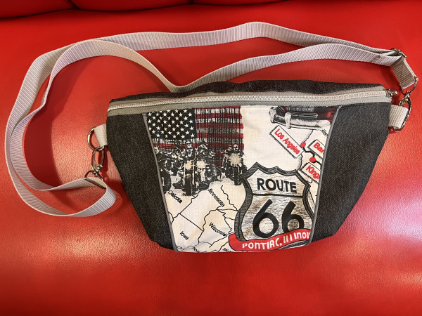 CrossBody Bag "Route 66" Handmade in Hessen, stark limitiert