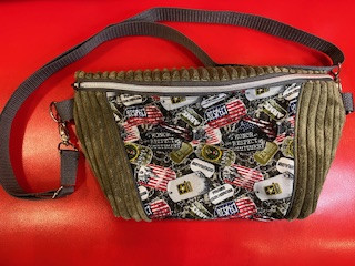CrossBody Bag Cord "Dog Tag Chain " Handmade in Hessen, stark limitiert
