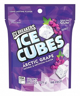 Ice Breakers Gum Ice Cubes Arctic Grape sugar free 229g