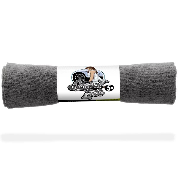 Nuke Guys - Asphaltliebe 5er Pack Allzweck Mikrofasertuch, grau, 40x40cm, 380 GSM