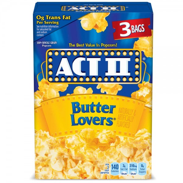 ACT II Butter Lovers Microwave Popcorn 234g