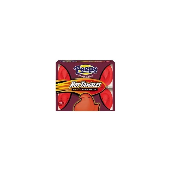 PEEPS Marshmallow Chicks HOT TAMALES CINNAMON 10CT., MHD 29.6.2025