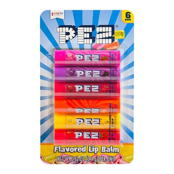 PEZ 6er Set Flavored Lip Balms – Süße Candy-Aromen Lippenpflege