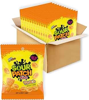 12x 102g Sour Patch Kids Peach Flavor Candy