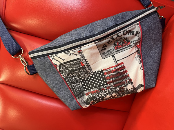 CrossBody Bag "Welcome USA" Handmade in Hessen, stark limitiert